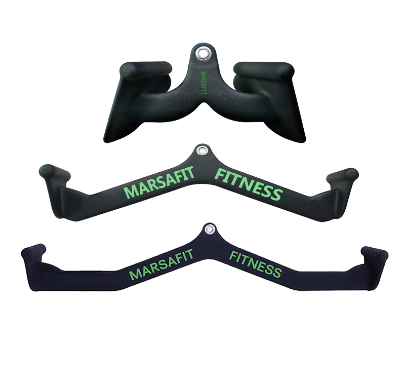 5-teiliger Fitness-Lat-Pull-Down-Griff für Zuhause, Fitnessstudio, Riemenscheibe, Kabelmaschinenaufsatz, rutschfeste Stange, Rudern, rotierender Handgriff, Rudern, T-Stange