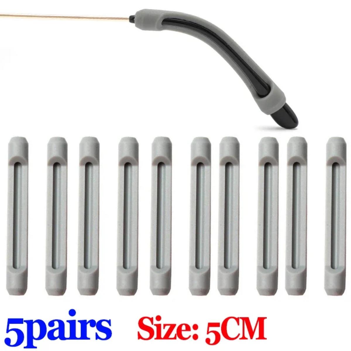 Manchon antidérapant en Silicone pour lunettes, cadre pour les yeux, jambe de traînée, support de crochet d'oreille fixe, artefact Anti-chute, accessoires pour lunettes, 10/20 pièces: Beige