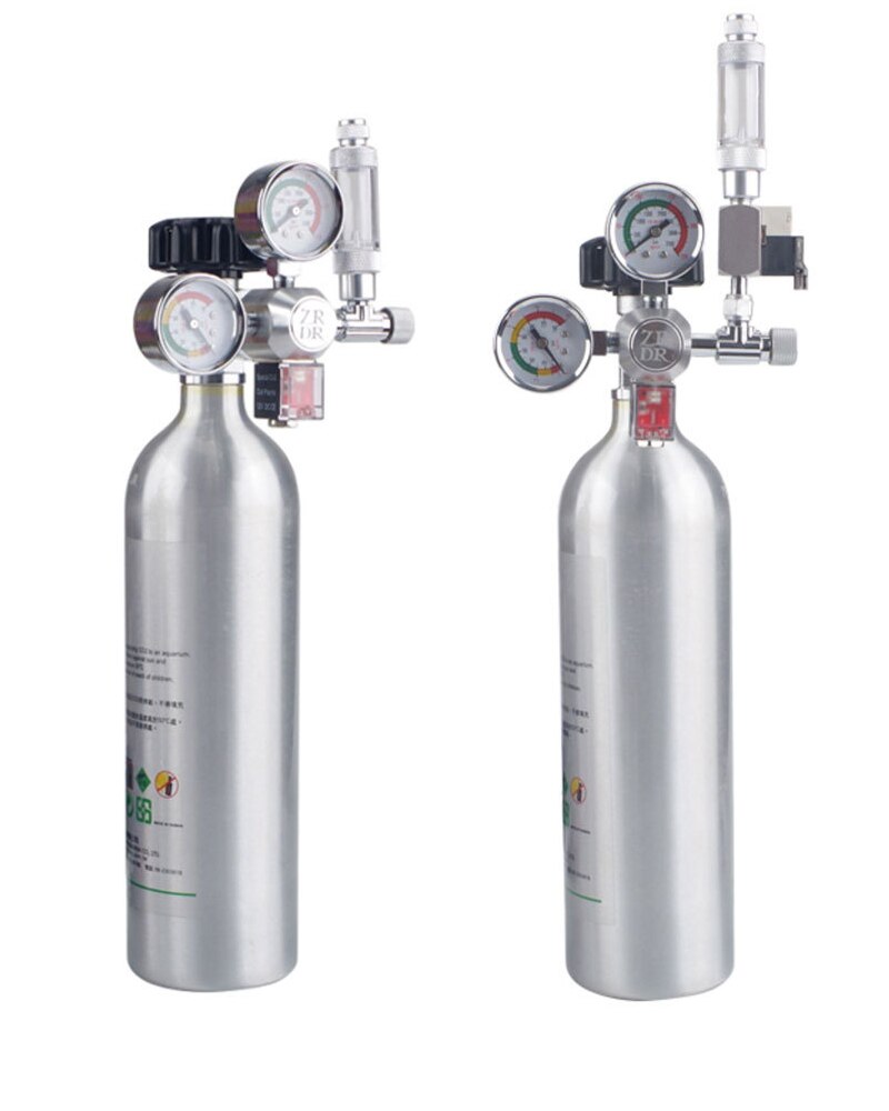 ZRDR/ Aquarium CO2 Regulator with Check Valve Bubble Counter Magnetic Solenoid Valve Aquarium CO2 Pressure-reducing Valve