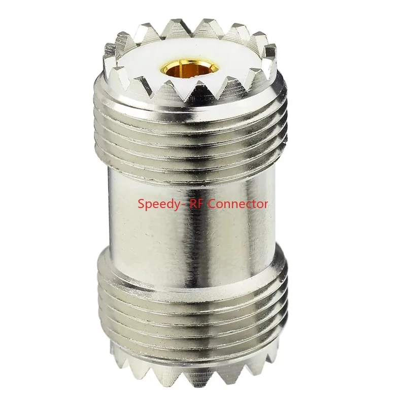 Uhf  so239 so-239 hun-jack lige stik uhf hun-hun 2x dobbelt adapter til uhf  pl259 han koaksial messing hurtig
