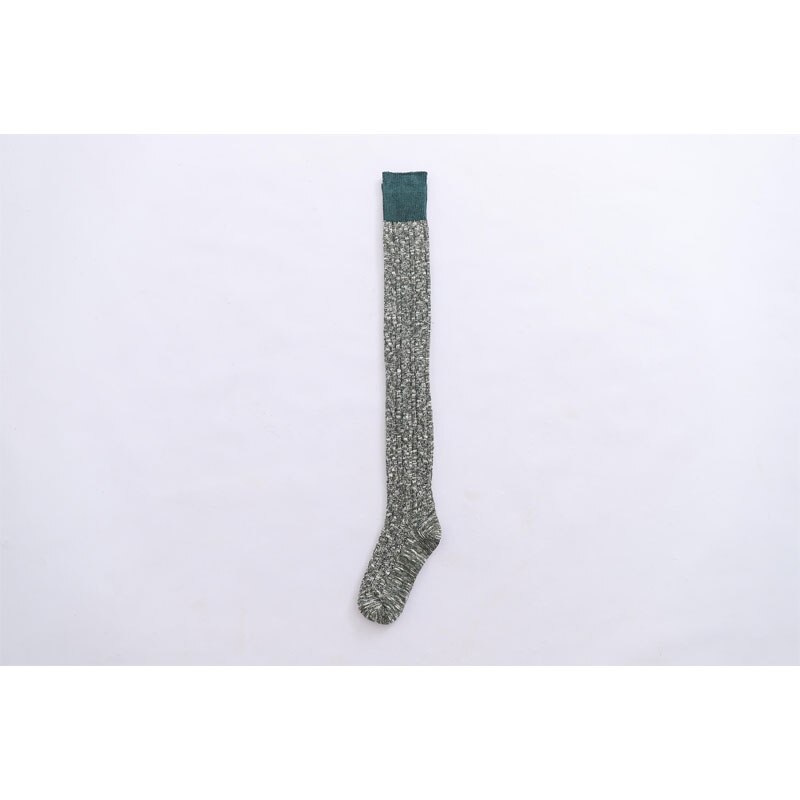 Studenter tjejer stickade strumpor vinter varma strumpor strumpor över knä stickade strumpor dam tights dam långa strumpor hög tight: Grön