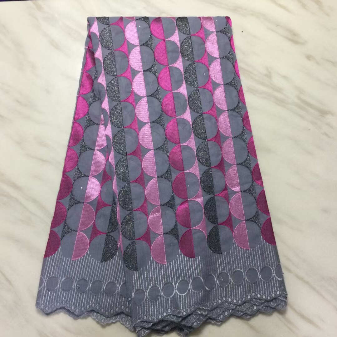 Tela de encaje de gasa de algodón suave y seco, tejido clásico de , colores combinados, africano, suizo, para vestidos de , _ X: as Picture4