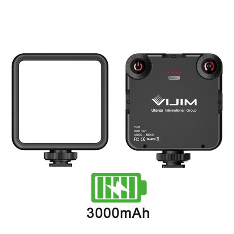 Ulanzi VL81-luz de relleno de temperatura portátil de doble Color, Red roja para grabación al aire libre, iluminación de Vlog