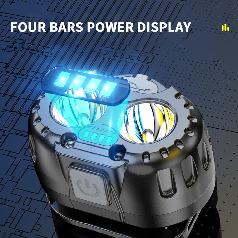 Super Mini LED-koplamp Oplaadbare noodkopzaklamp Krachtige sensor Hoofdlamp Zaklamp Koplampen Voorlantaarn Vissen