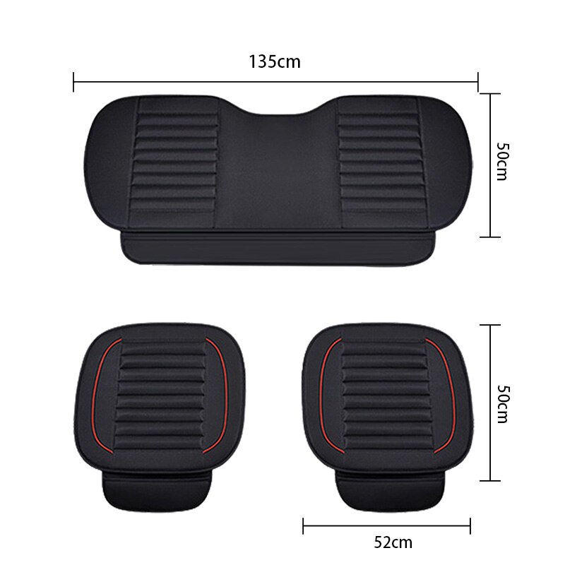 Funda de cuero Pu para asiento de coche, fundas de asientos para Interior de automóvil, cojín Universal, protección de asiento alfombrillas de cuero, accesorios para Auto