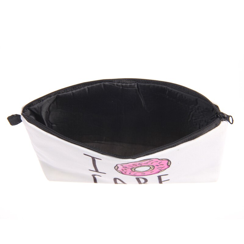 Jom Tokoy Mode Cosmetische Organisator Zak Donuts Warmte-overdracht Afdrukken Cosmetische Tas Mode Vrouwen Make-Up Tas