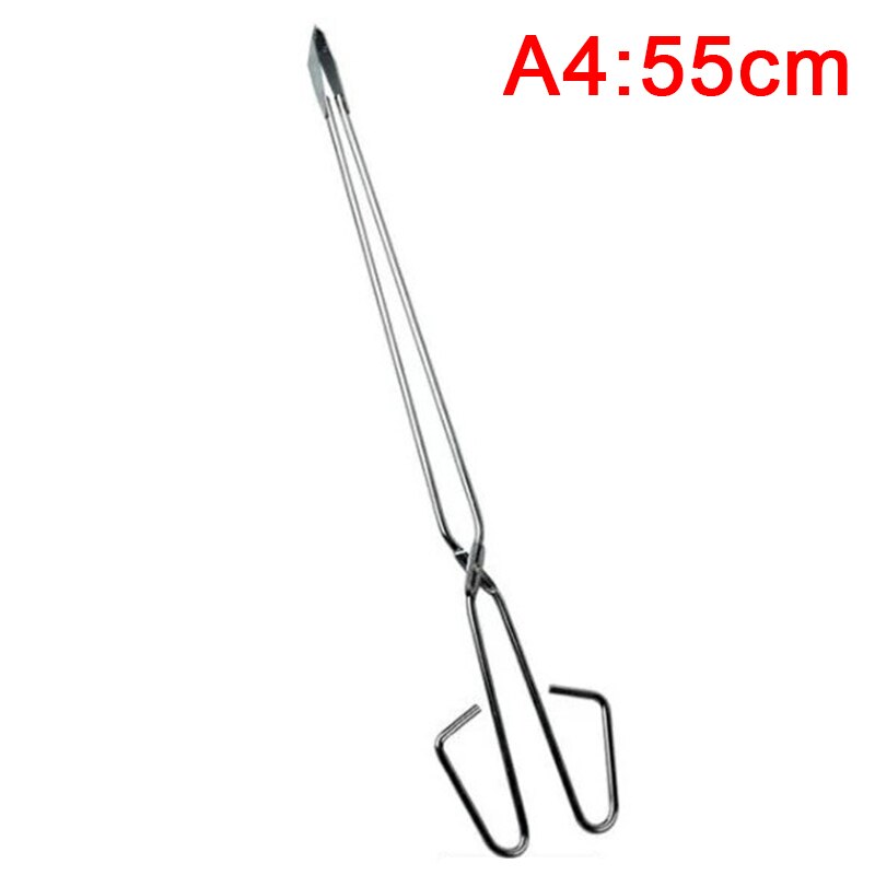 1pc Barbecue Carbon Clip Long Handle Tongs Stainless Steel Oven Charcoal: SYFHG602-A4