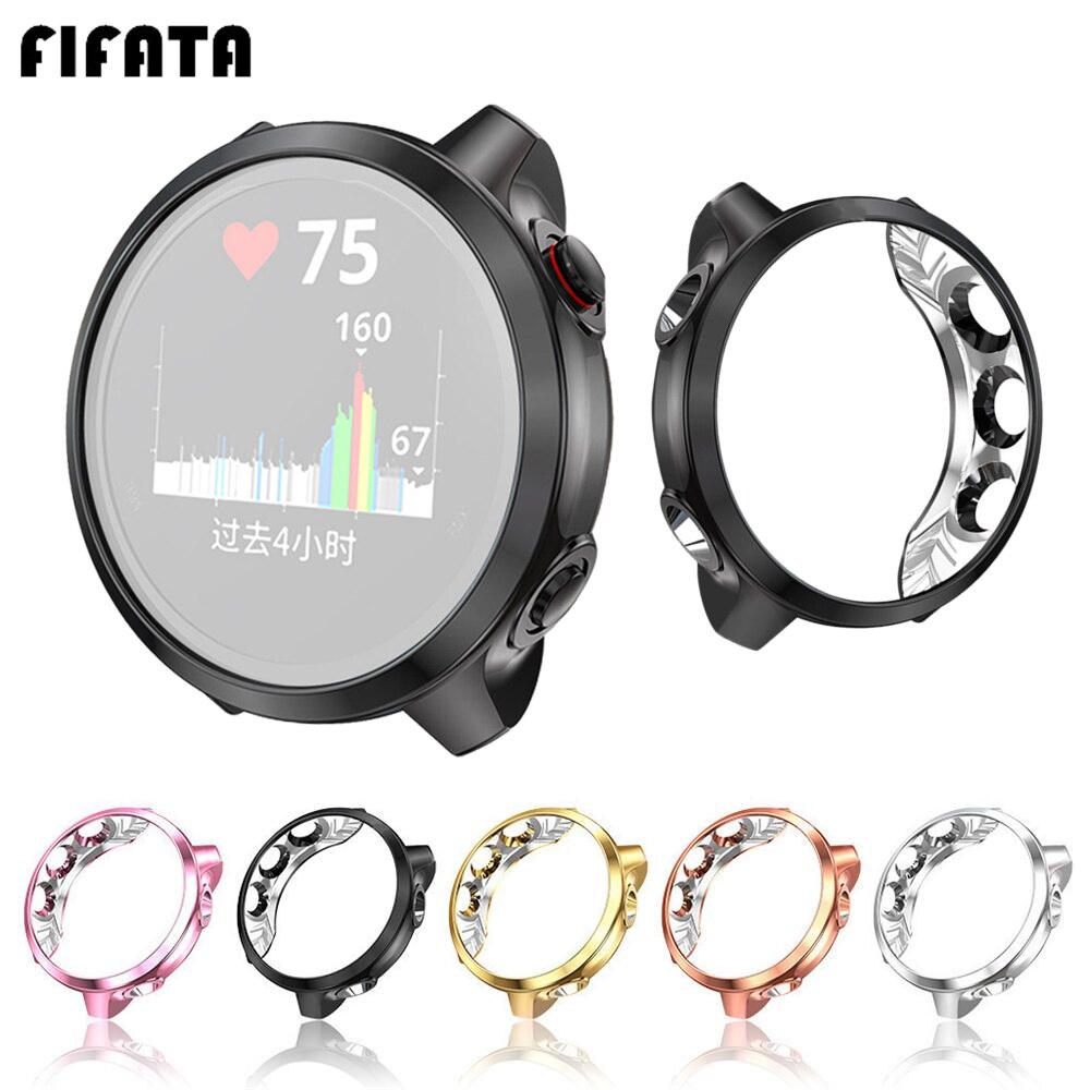 Fifata Zachte Beschermhoes Voor Garmin Forerunner 245 Smart Horloge Case Plated Tpu Shell Bumper Voor Garmin Forerunner245 Gevallen