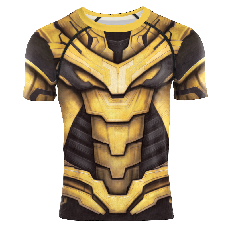[Du bist mein Geheimnis] Superheld Langarm Workout 3D Kompressionsshirt Comics Cosplay Kostüm Herren Quick Dry Rash Guard Gym Tops: S / Brown