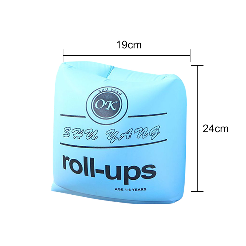 2pcs Adult Children Swimming Arm Rings Inflatable Pool Float Circle Sleeves Pool Buoys Armbands for Floating sleeve Swim Trainer: Blue