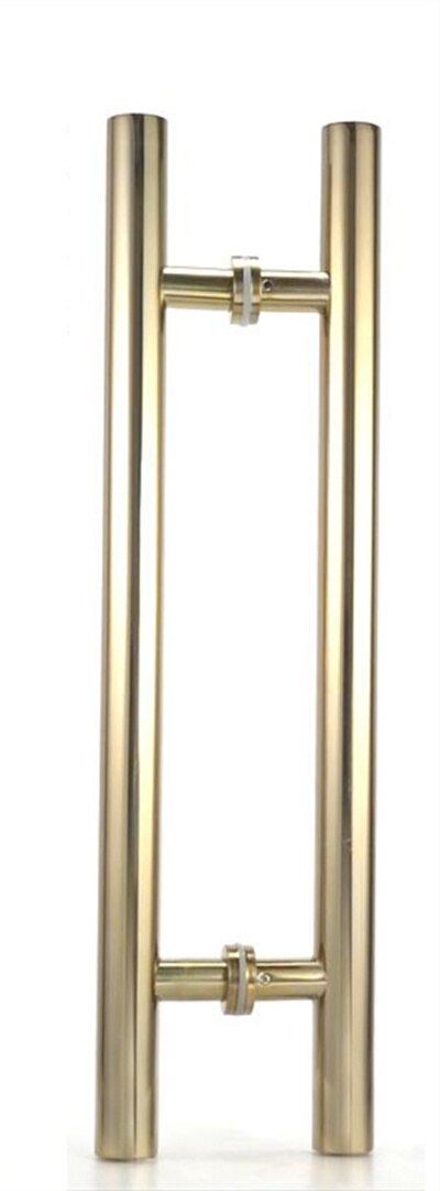 High-grade Stainless Steel Glass Door Handle Diameter 38mm Brushed/Polishing Bathroom Shower/wooden Door Armrest Glass Hardware: Titanium / 500mm long 300 holes