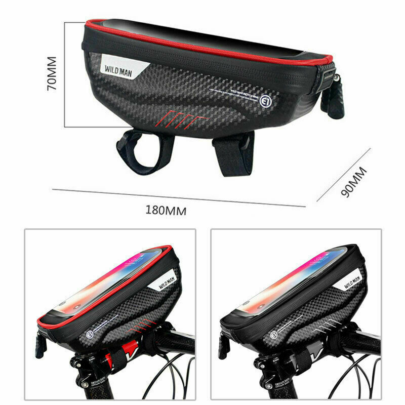 Bike Front Bag Pouch Fietsen Waterdicht Fiets Telefoon Houder Touch Screen Fietstas Stem Mount Accessoires Reistassen/door