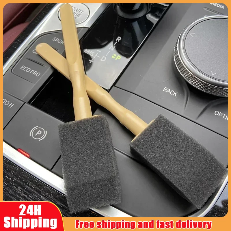 1-5pc Spazzole per pulizia in spugna per auto Spolverino per rimozione polvere Interni auto Dettagli Strumenti puliti per la presa d'aria del condizionatore d'aria automobilistico
