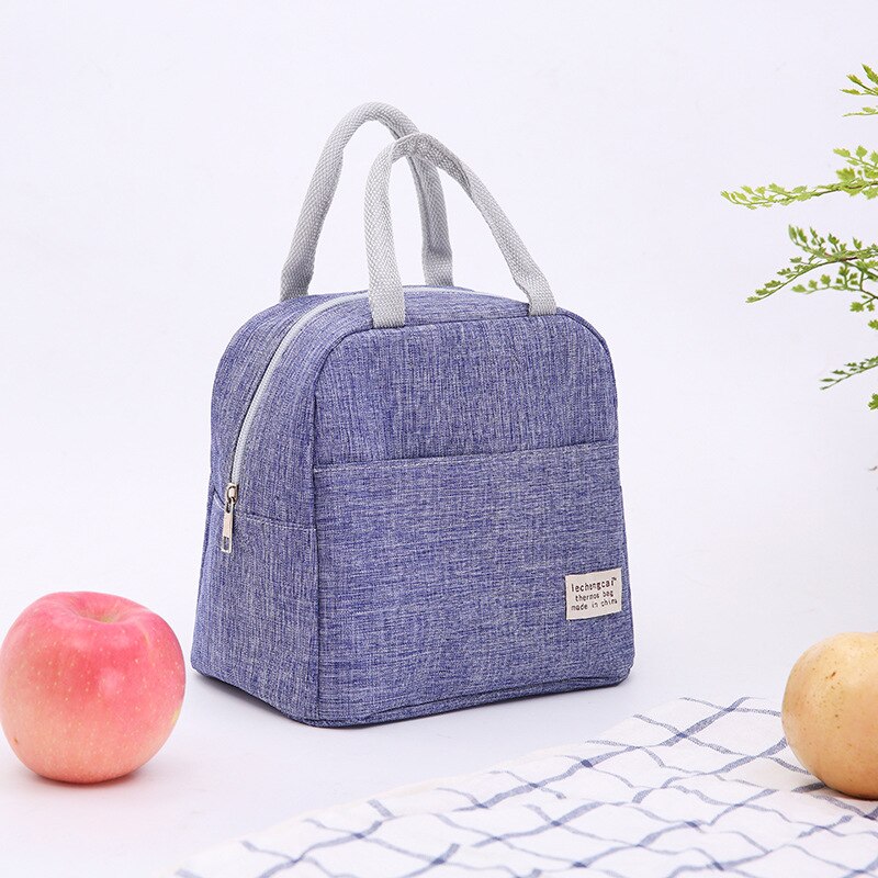 Cation Women Portable Lunch Bags Waterproof Zippe Student Bento Box Thermo Office School Picnic Cooler Handbag