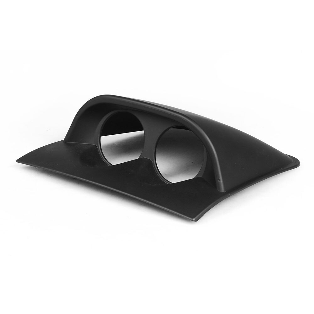 Universal Black Carbon Fiber 2 inch 52mm Dash Board Dual Triple Gauge Pod Color Gauge Holder Mount Holder: Dual Holder Black