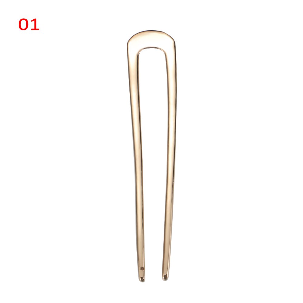 U form hårspænde vintage metal hårpind buet stylingværktøj hårgaffel retro stil hårnåle hårtilbehør: 1