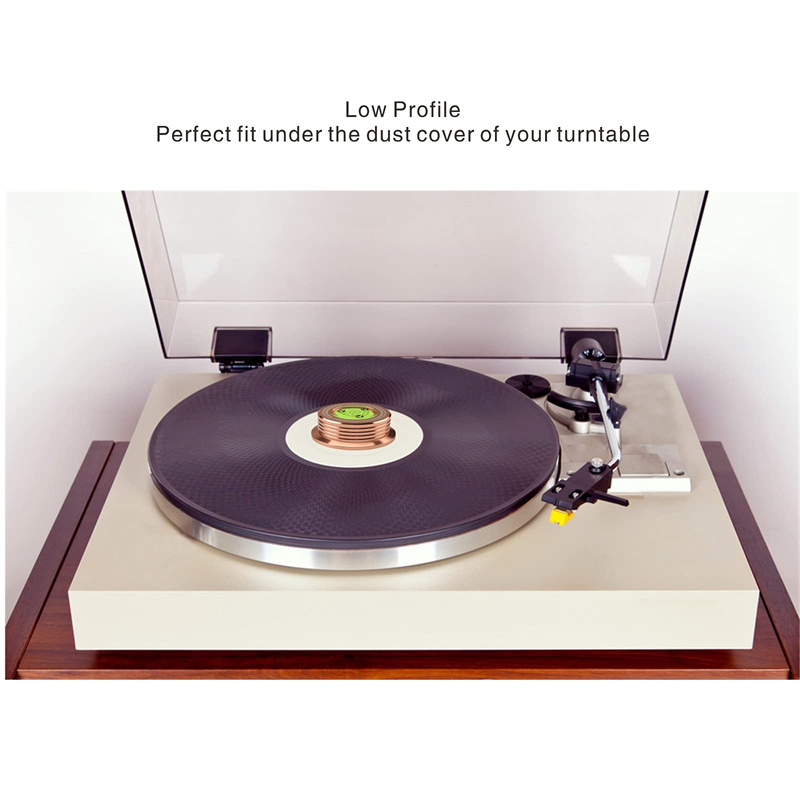 Ancien disque d'enregistrement en vinyle, 60Hz LP, Hifi, compteur de niveau coloré, pince de gramophone, stabilisateur, broche de 7mm