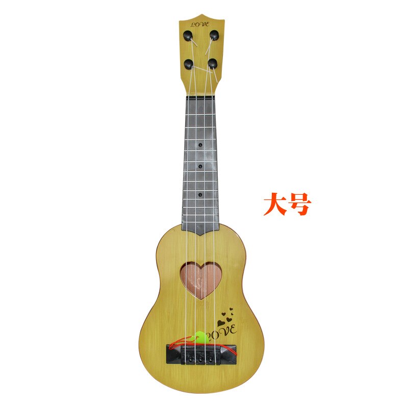 Beginner children guitar Ukulele Educational Musical Instrument Toy For Kids interesting toys Children's: love Green large