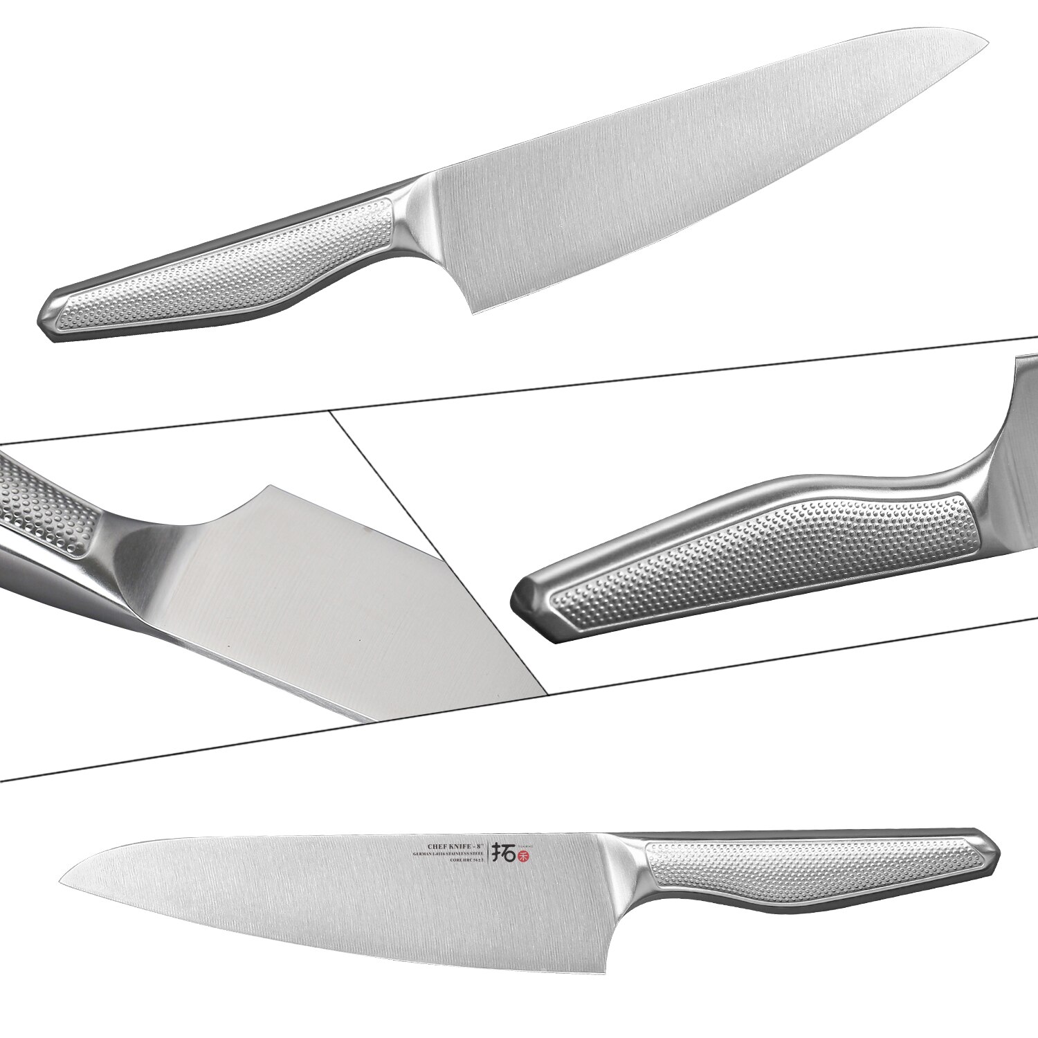 TURWHO Chef Knife 1 Piece Kitchen Knives German 1.4116 Stainless Steel Japanese Kiritsuke Santoku Cleaver Slicing Utility Knife