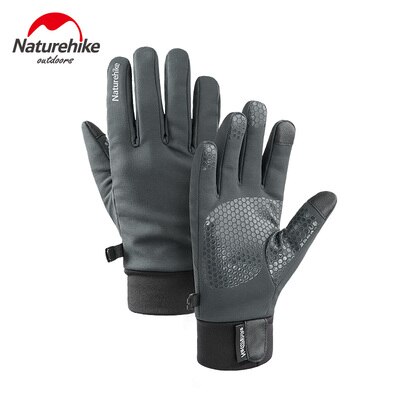 Naturehike gants d'hiver chauds pour écran tactile  -5 ℃, gants de sport de plein air pour cyclisme, randonnée, trekking, voyage: Gris / Xl