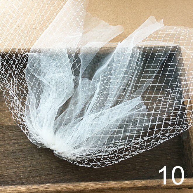 White Face Veils Bridal Big Bowknot Headband Net Birdcage Veil Charming Wedding Party Hair Accessories Fascinator: 10