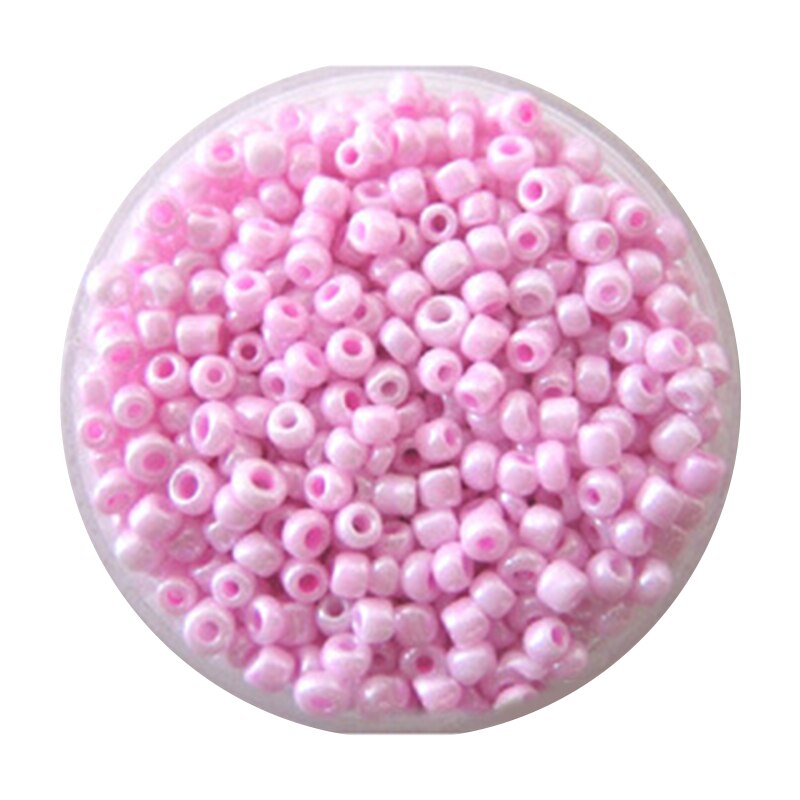 2400 stks/partij 2mm Rocailles voor Handwerken 11 Kleuren Graland Ballen Parels voor Ambachten Sieraden DIY Maken Spacer Decoratie parels: Pink