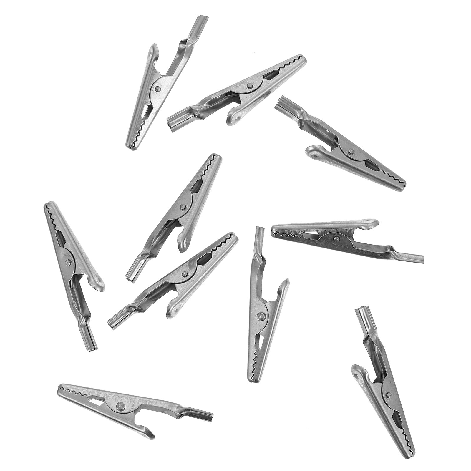 10pcs Metal Alligator Clips Testing Alligator Clamps Steel Crocodile Clamps