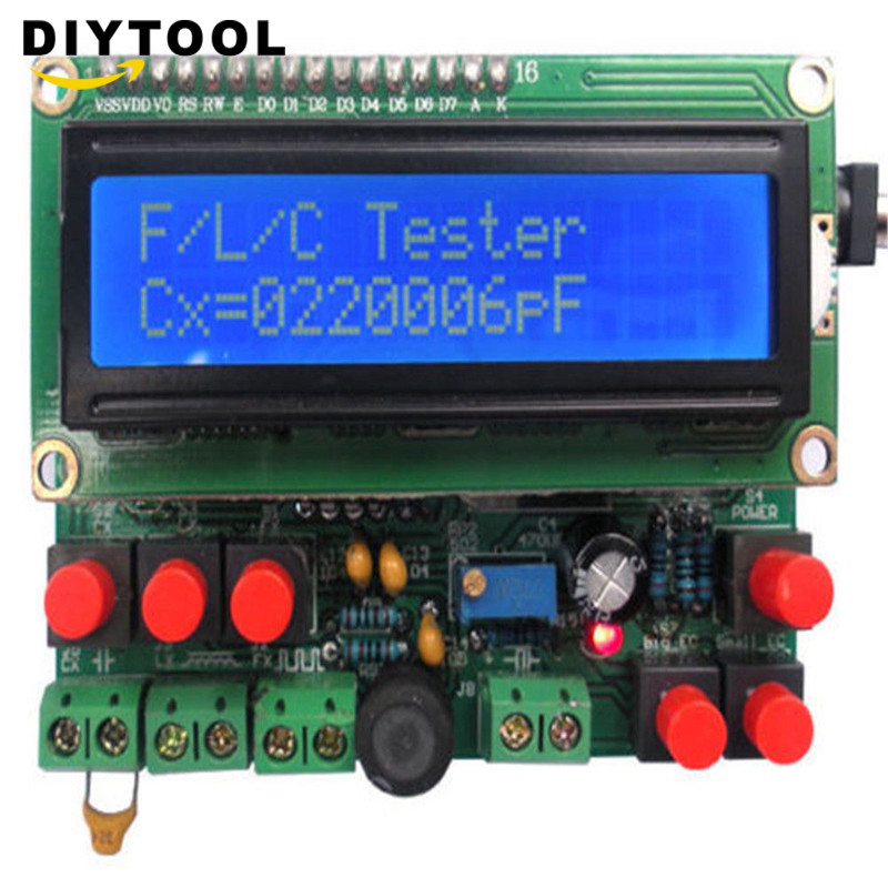 Lcd digital frekvens tæller secohmmeter kapacitansmåler diy kit frekvensmåler cymometer induktans tester frequenzimetro