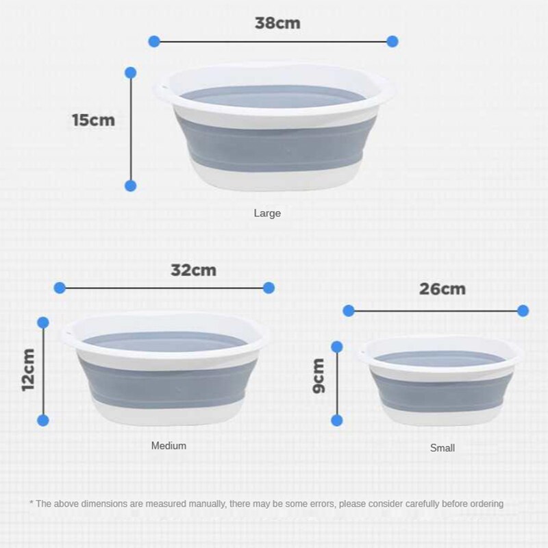 Plastic Folding Basins Portable Wash Basins Folding Laundry Tub Bathroom Kitchen Accessories Travel Folding Wash Basin