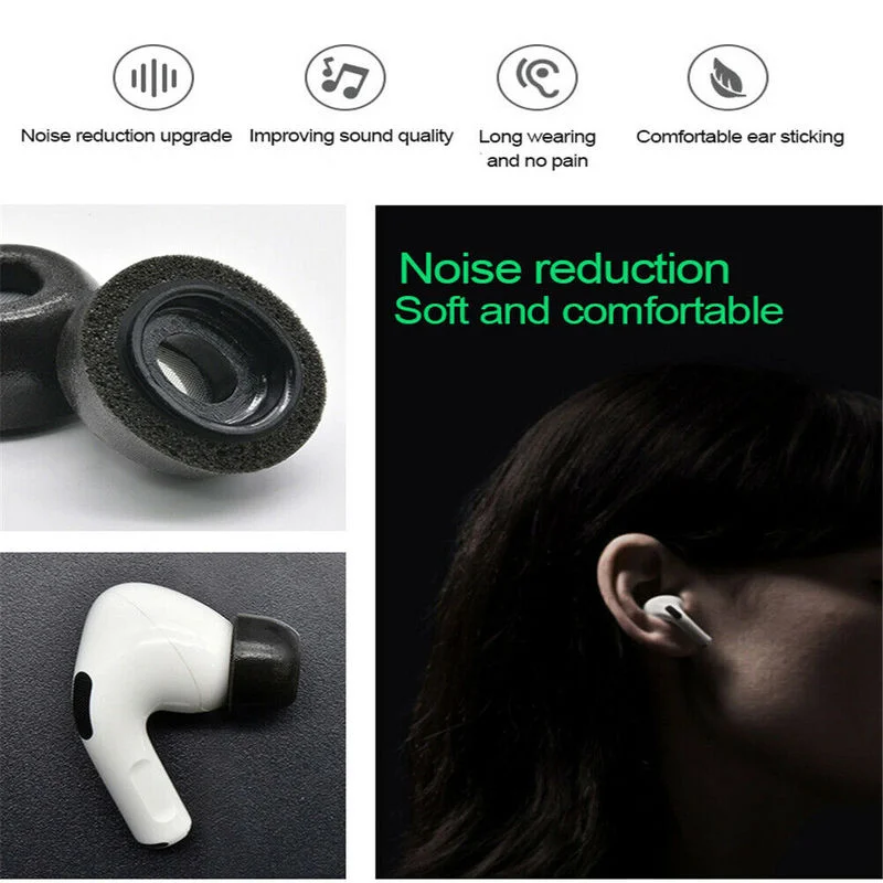 1/3 paires d'embouts d'oreille en mousse à mémoire de forme pour AirPodsPro, réduction du bruit, manchon de protection, embout d'oreille de remplacement pour Apple Air Pods Pro