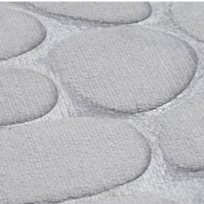 Negro 3D Cobblestone estera de baño Baño cubre Color sólido 3 unids/set baño piso alfombras para la decoración del hogar de Pie de Felpudos