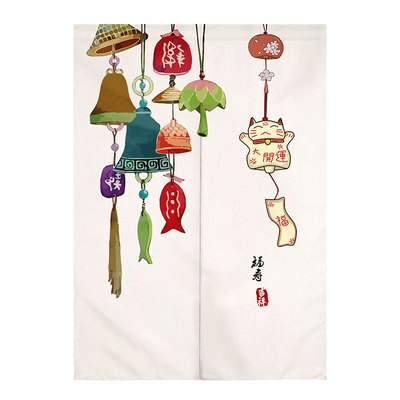 Japanse Windgong Deur Gordijn Partitie Gordijn Keuken En Badkamer Decoratieve Half Gordijn Feng Shui Gordijn Noren: 01 / 85x150cm