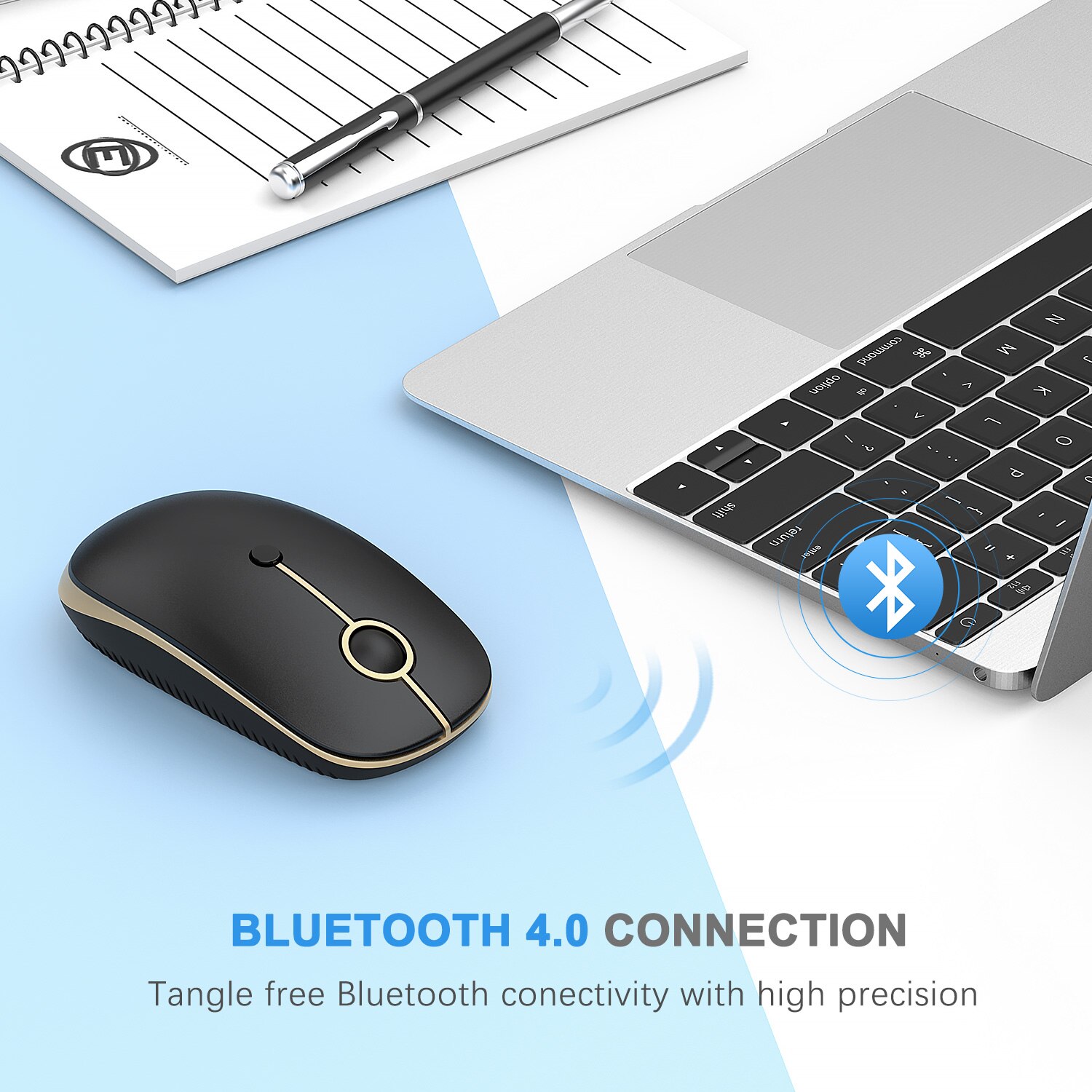 Jelly Comb Bluetooth 4.0 Mouse Slim Dual Mode 2.4GHz Wireless Bluetooth Mouse for Laptop MacBook PC Computer