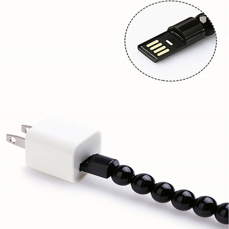 Ładowarka USB do telefonu bransoletka do ładowania kabel do transmisji danych poręczna bransoletka z koralikami ładowarka do iphone'a Samsung typ C Micro USB telefony z systemem Android