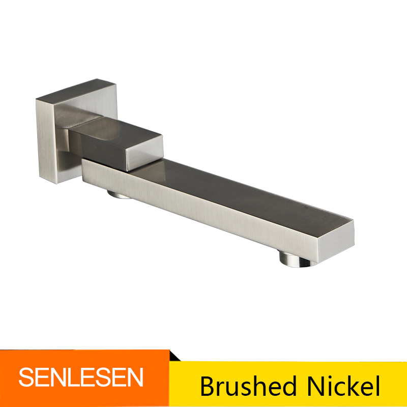 Senlesen – bec de robinet de lavabo mural, accessoires de robinet de douche en laiton, remplacement du bec de baignoire en cascade, Chrome/noir/or brossé: Rouge