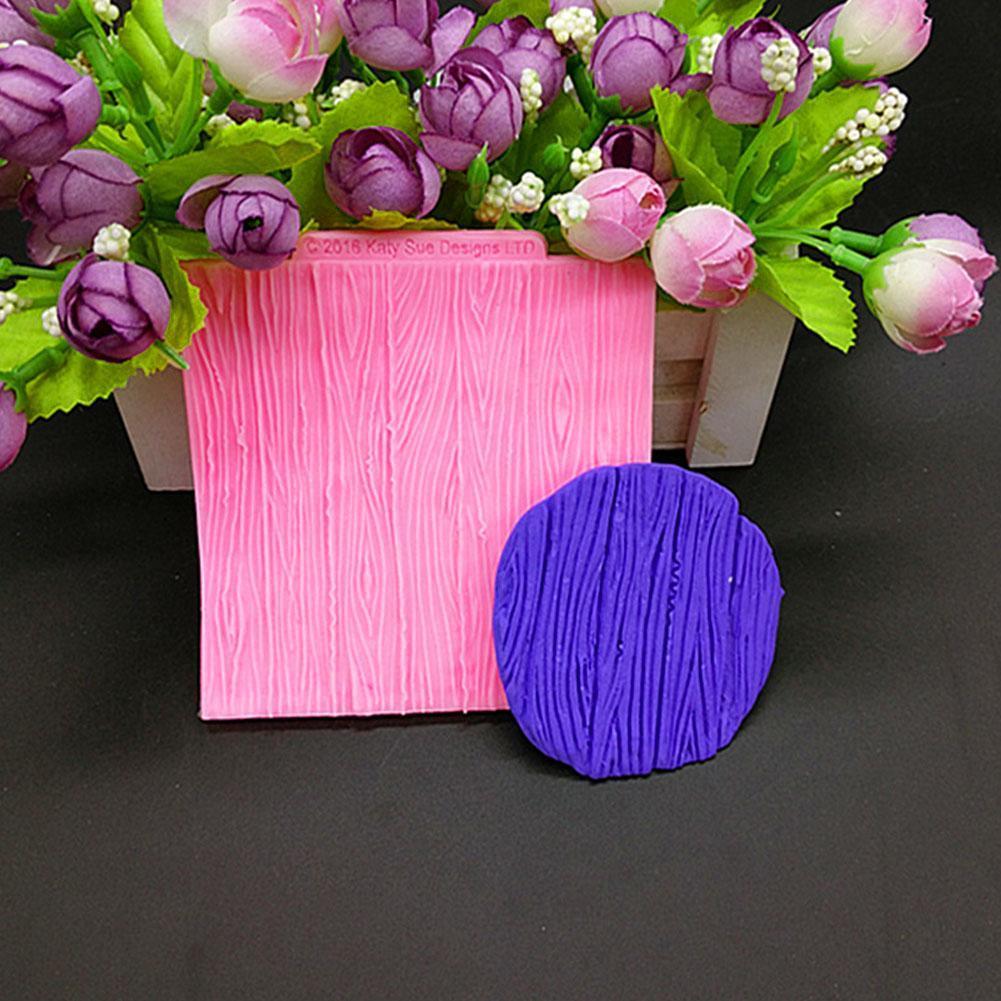 1Pc Boomschors Textuur Hout Patroon Mat Fondant Siliconen Mal Taart Decoratie Suiker Mal Bakken Chocolade Mold Tool
