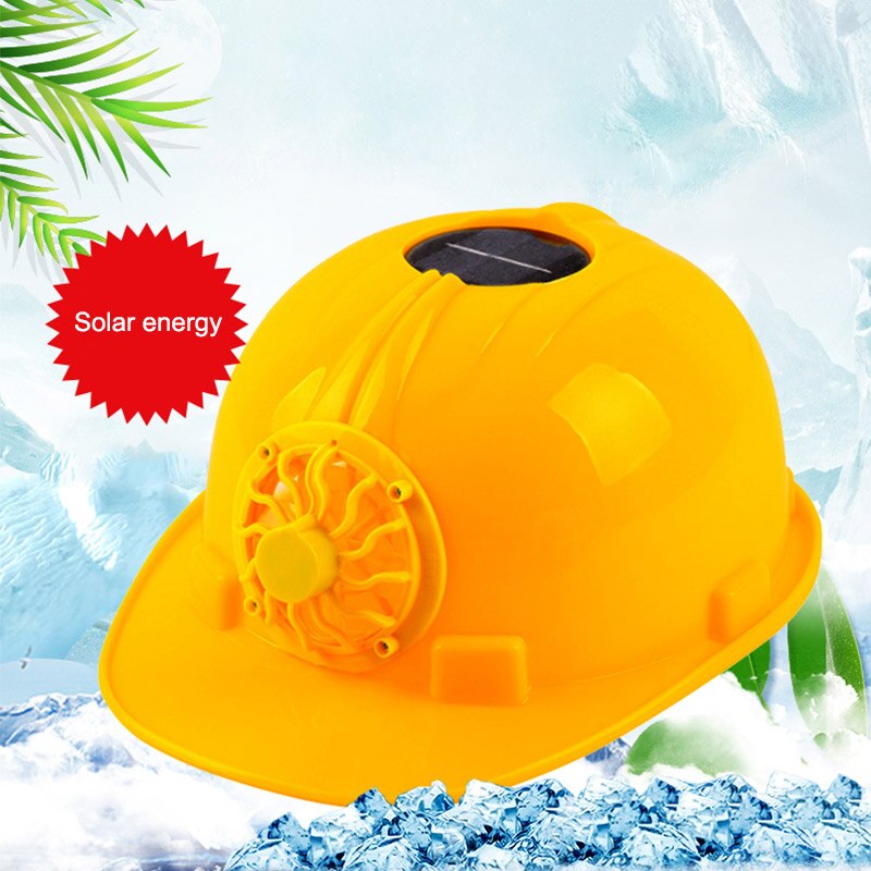 Helmet Wide hat Sun protection Hard Hat Solar Safety Helmet Summer Fan Cap Outdoor Construction Sunscreen Cooling Breathable