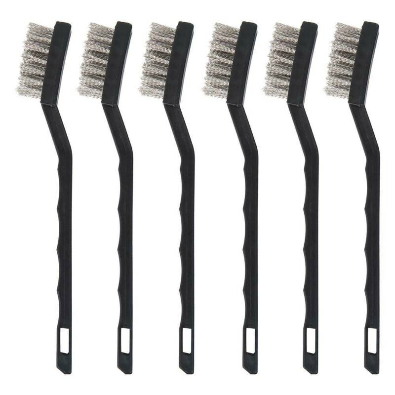 12pcs 7 inch Wire Brush Set Cleaning Brushes Tool Mini Micro Steel Brass Brush DIY Metal Polishing Rust Remover