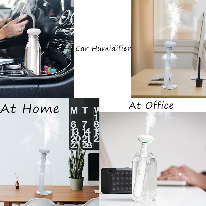 Wit Demontabel Luchtbevochtiger Usb Luchtbevochtiger Draagbare Ultrasone Aroma Diffuser Mist Maker Auto Luchtbevochtiger Luchtreiniger Voor Thuis