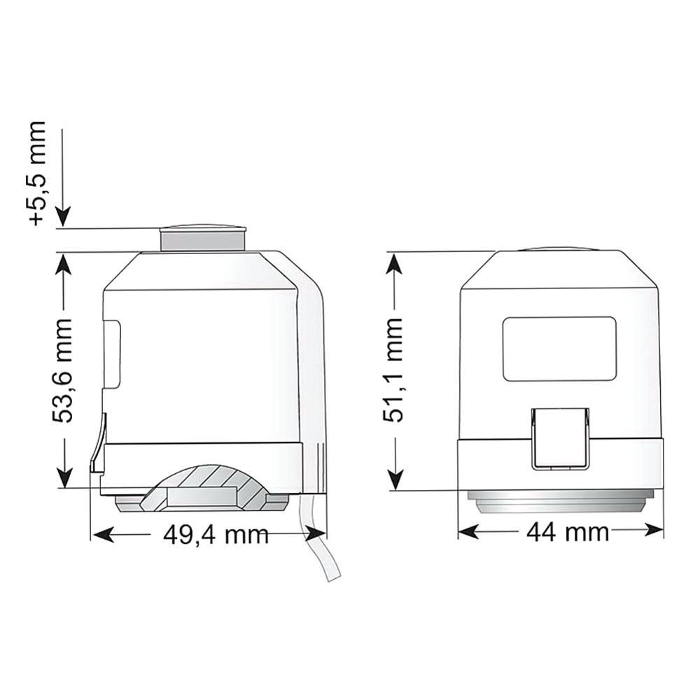 Normally Closed Thermal Actuator Floor Heating 220V M30x1.5 Adapter VA80 for Underfloor Heating Thermostat Thermostatic valve