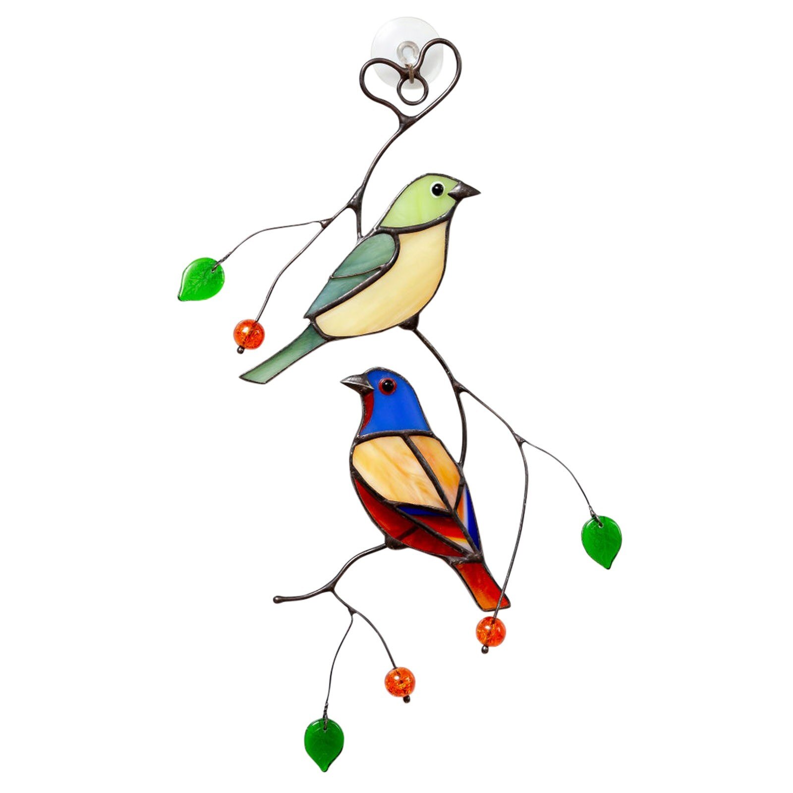 Mini Stained Bird Glass Window Hangings Acrylic Wall Hanging Birds Decor Room Accessories Scandinavian Ornaments Decor D16: A