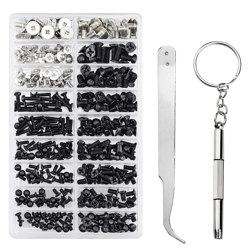 355Pcs PC Screws Assorted Set M2 M3 M2.5 Computer Screws HDD M.2 SSD Screws for Universal Laptop PC Computer Repair: Default Title