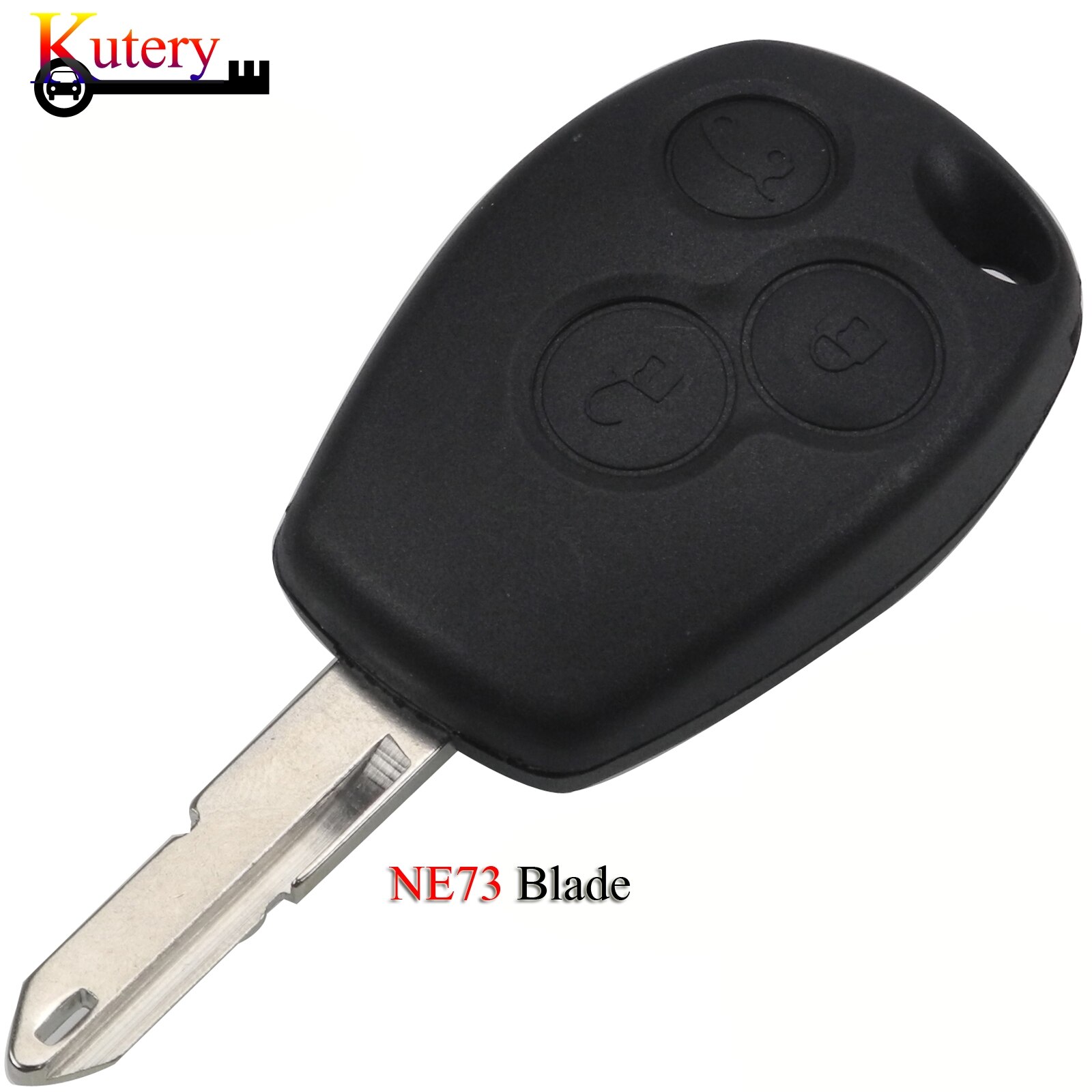 Kutery Car Key Shell For Renault Trafic Vivaro Duster Logan Fluence Clio Sande Megane 3Buttons Replacement Remote Key Case Cover