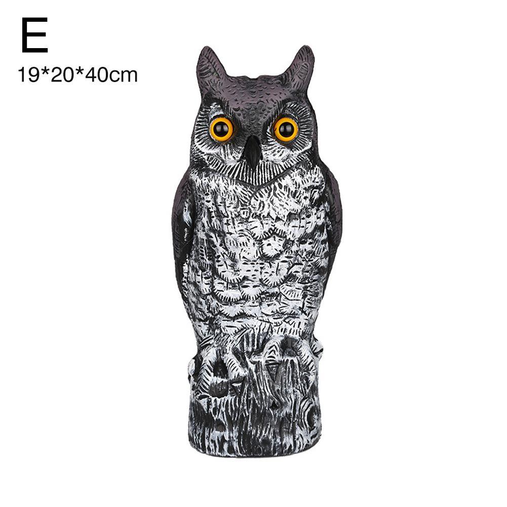 Realistic Bird Scarer Rotating Owl Prowler Decoy Garden Move Yard Repellent Scarecrow Control Pest E9k3: E