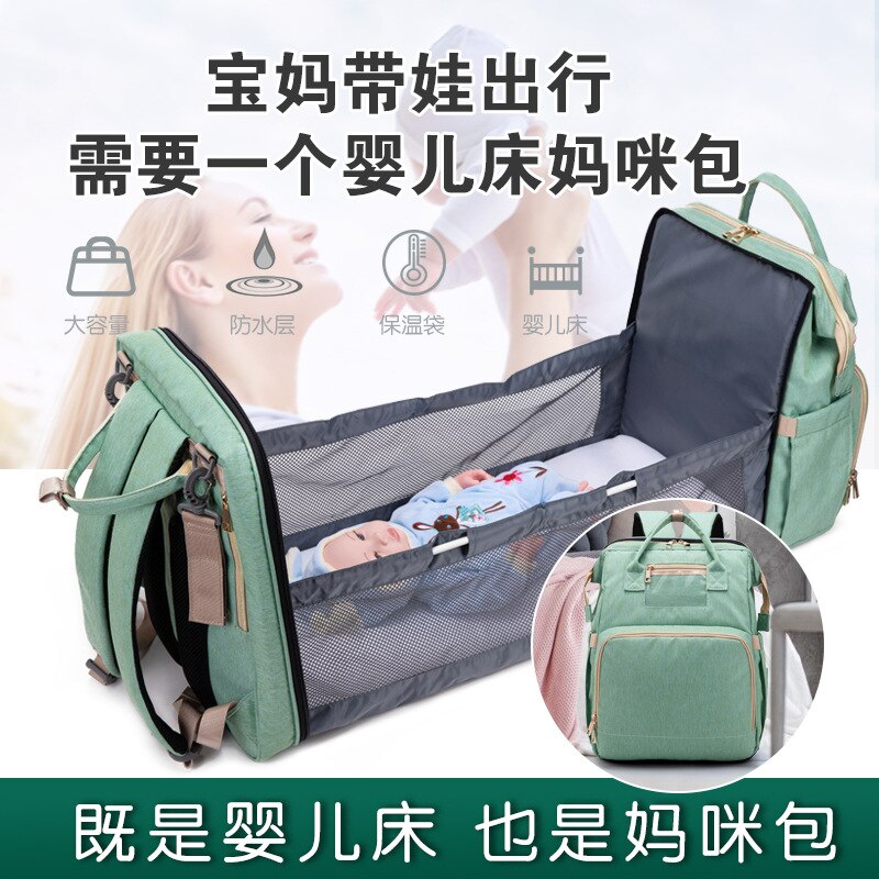 Neue Stil Hand Falten Krippe (Säuglings Windel Tasche Multi-funktionale chuang zhong chuang MOTHER'S Tasche Tragbare Schultern mamee dai