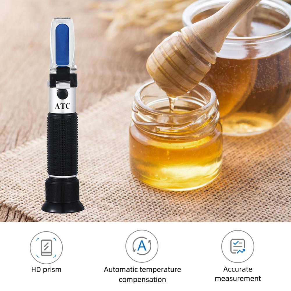 yieryi handheld Honey moisture meter 10-30% Honey water Refractometer with calibration atc refractometer