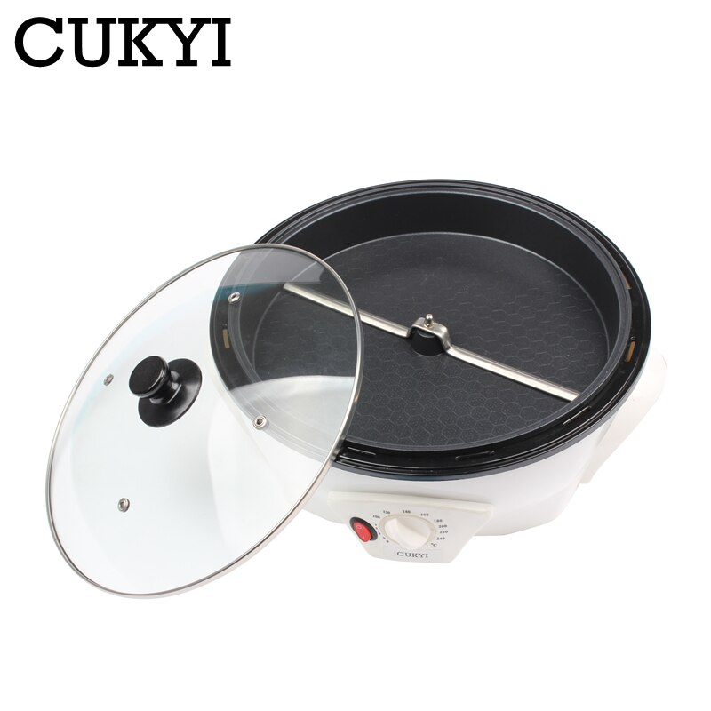 CUKYI Household Electric Coffee Bean Roasting Machine Nuts Bean Popcorn Baker Roaster Grain Dryer Non-stick Coating 110V/220V