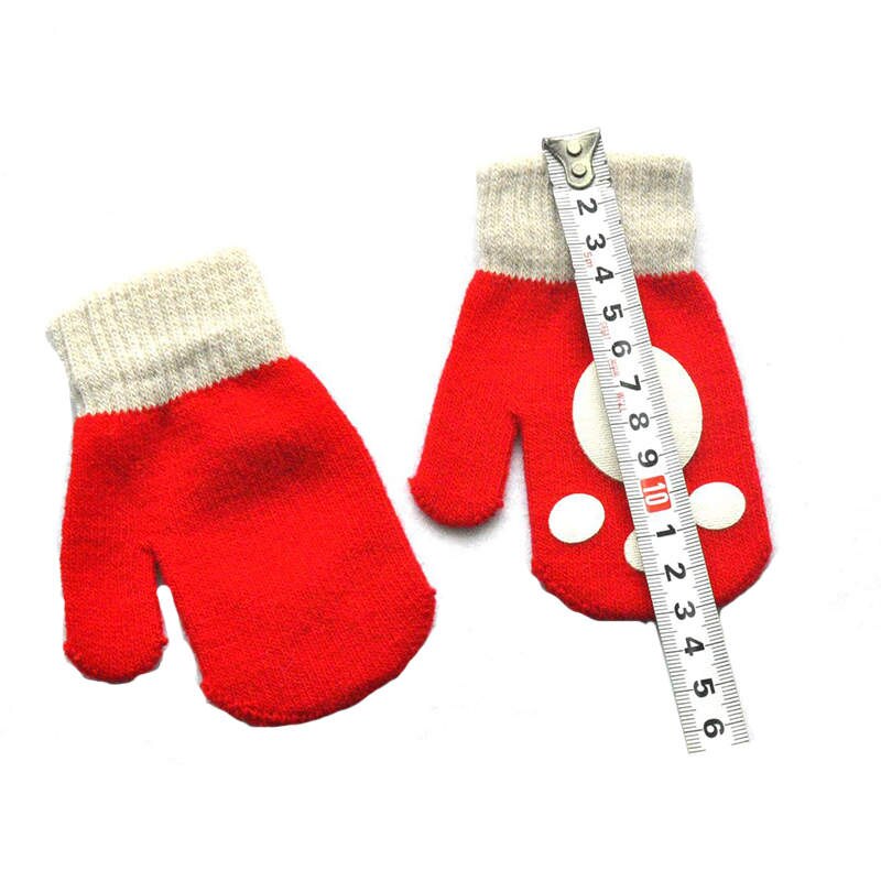 Balleenshiny Fußabdruck freundlicher Winter Warme Handschuhe für 1-5Y Nette Baby Warme Handschuhe Kleinkind Kind Karikatur Fäustlinge für Jungen Mädchen