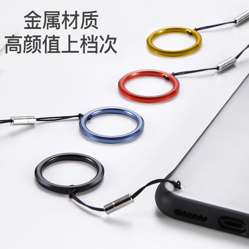Metalen Ring Loop Hand Wrist Lanyard Riem Voor Iphone Huawei Samsung Case Usb Flash Drives Toetsen Sleutelhangers Camera Anti-verloren Bandjes