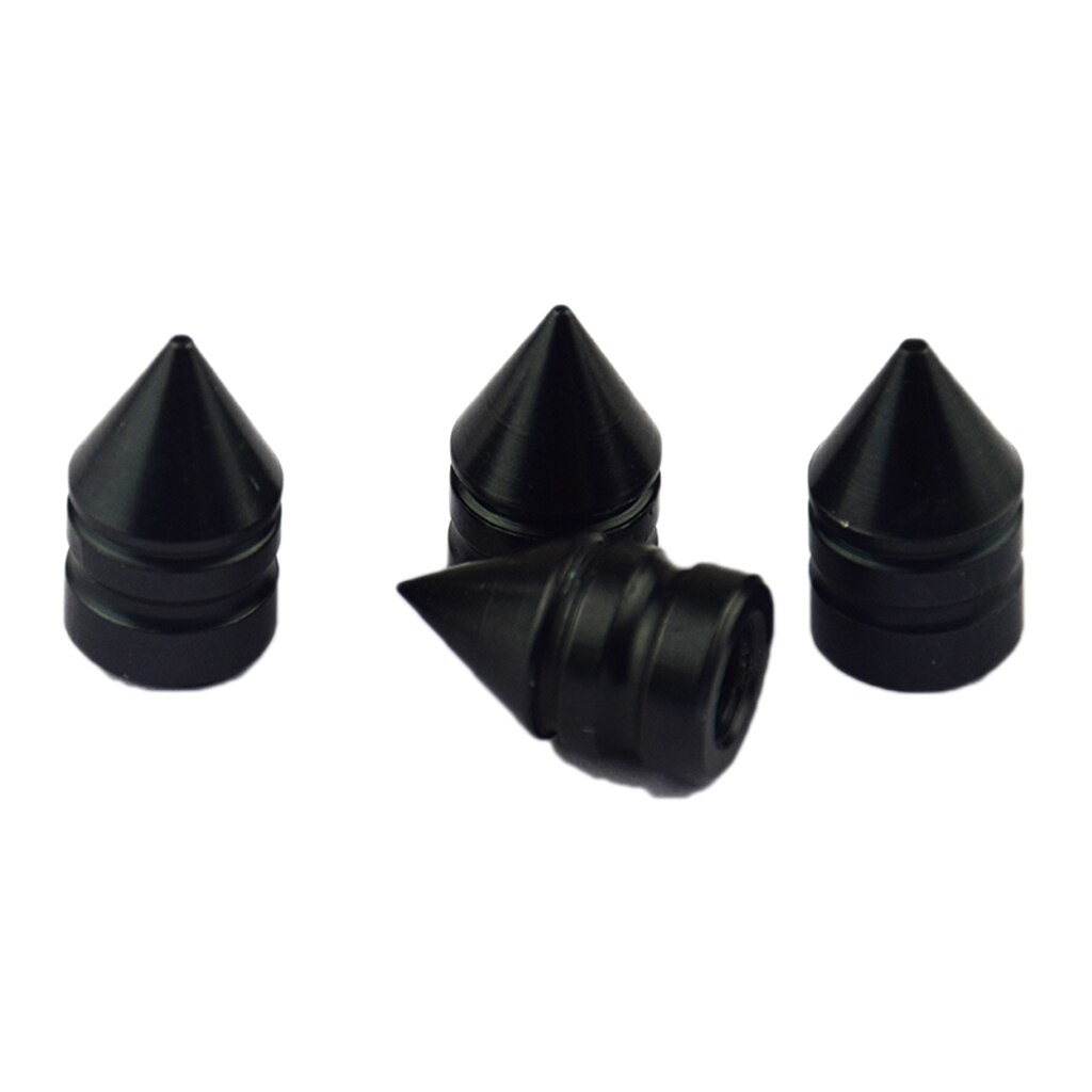4 Pcs Bolt-em Alumínio Da Haste Da Válvula Do Pneu de Carro Caps Pico Theftproof Válvulas de Pneus de Tampas Das Válvulas de Roda Da Bicicleta Da Motocicleta pneus Haste Cap Air: Black